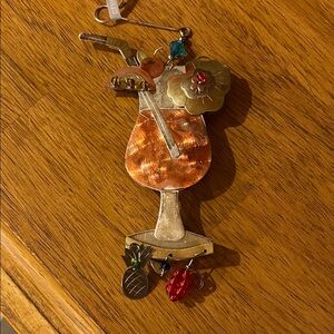 Chicos Vintage Cocktail ornament with Charms